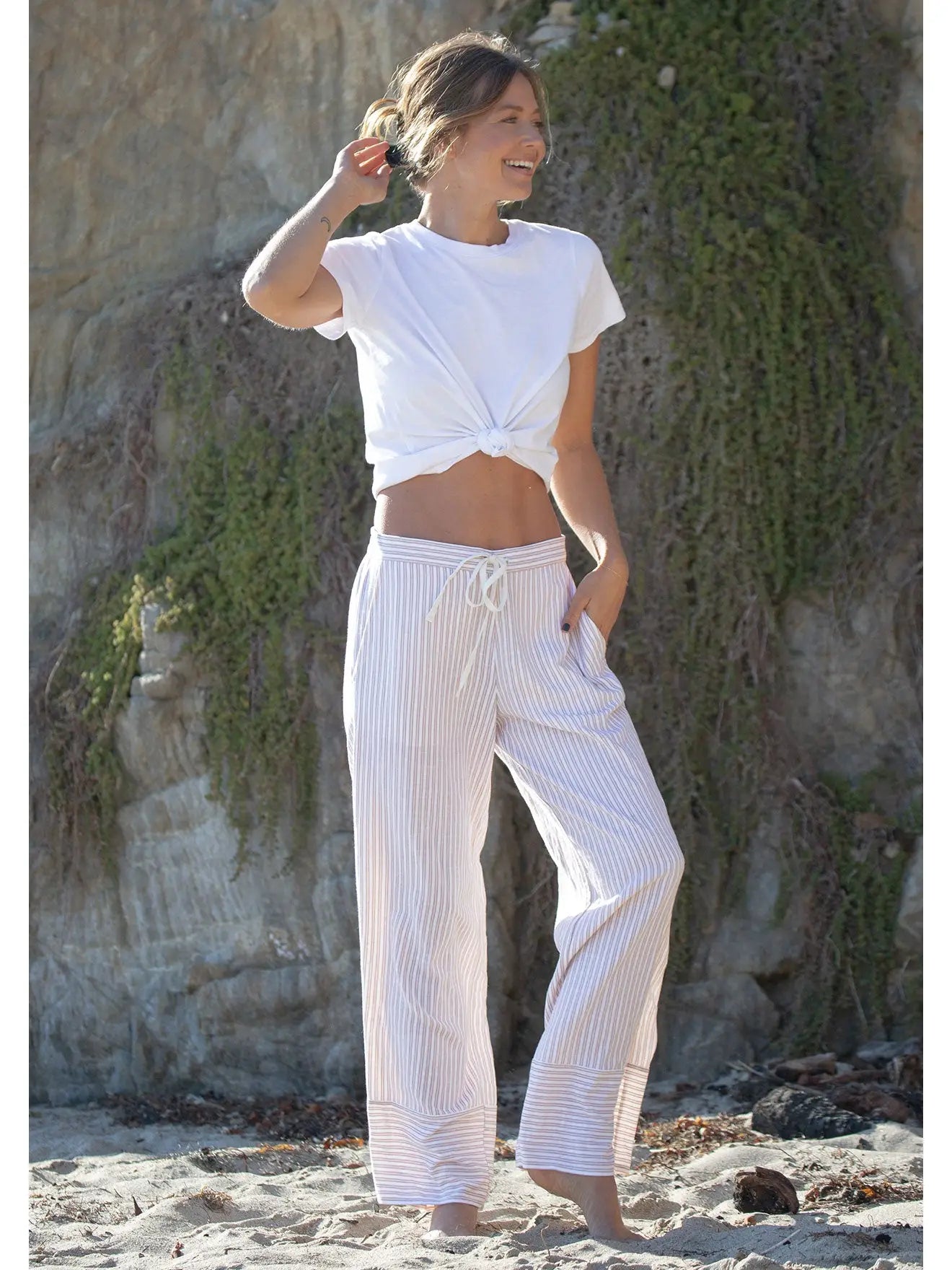 STRIPED DRAWSTRING PANT