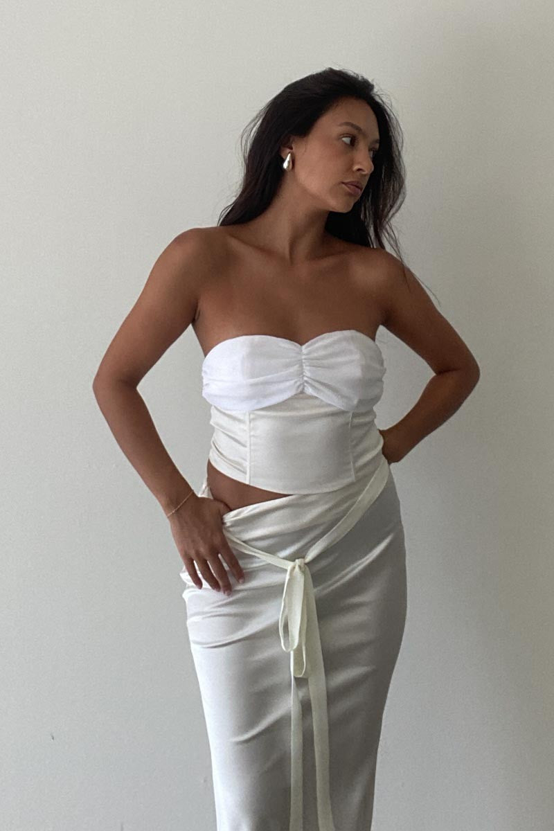 SATIN TOP SET