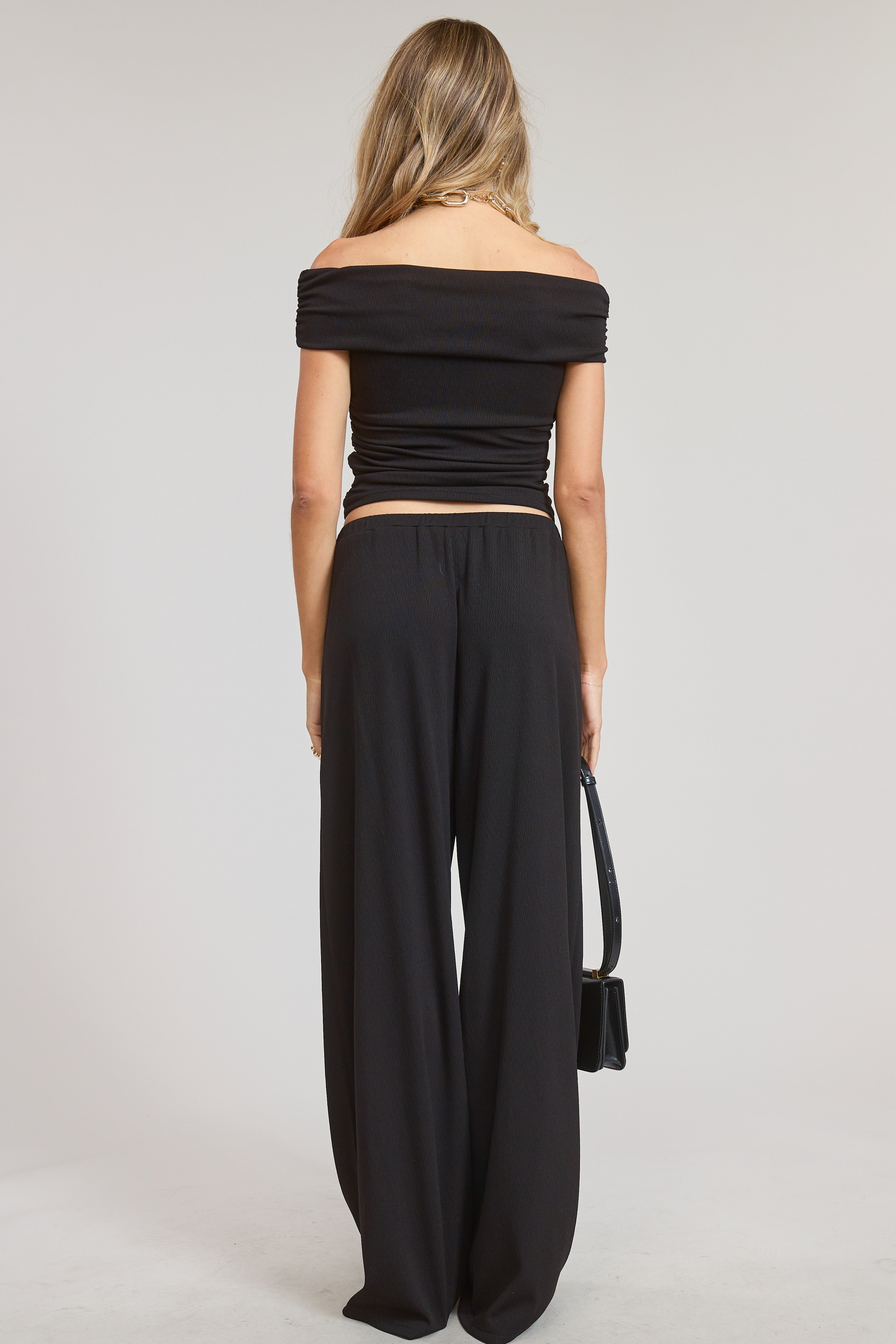 OFF-SHOULDER TOP & PANT SET