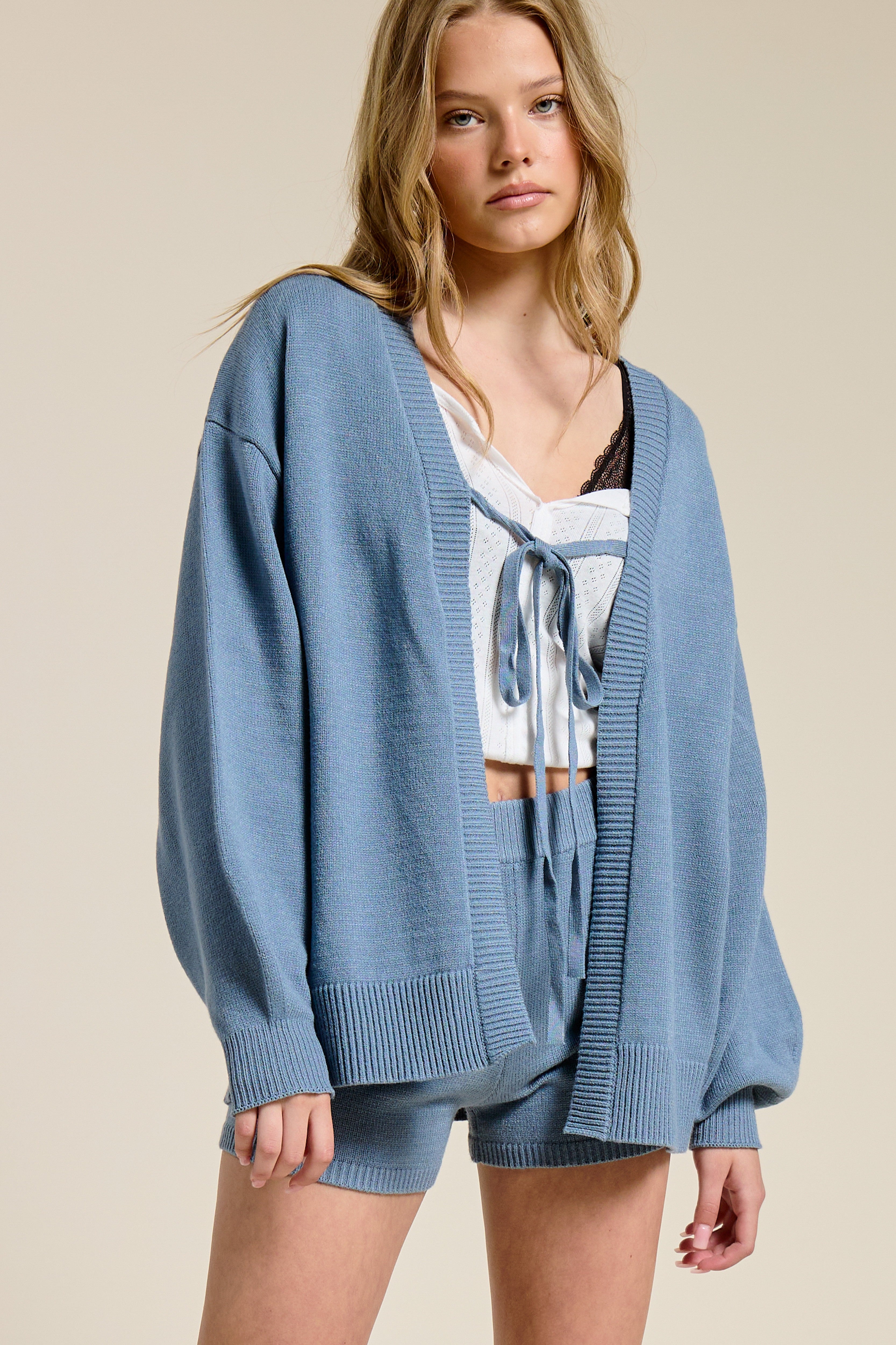 RIBBON CARDIGAN SET