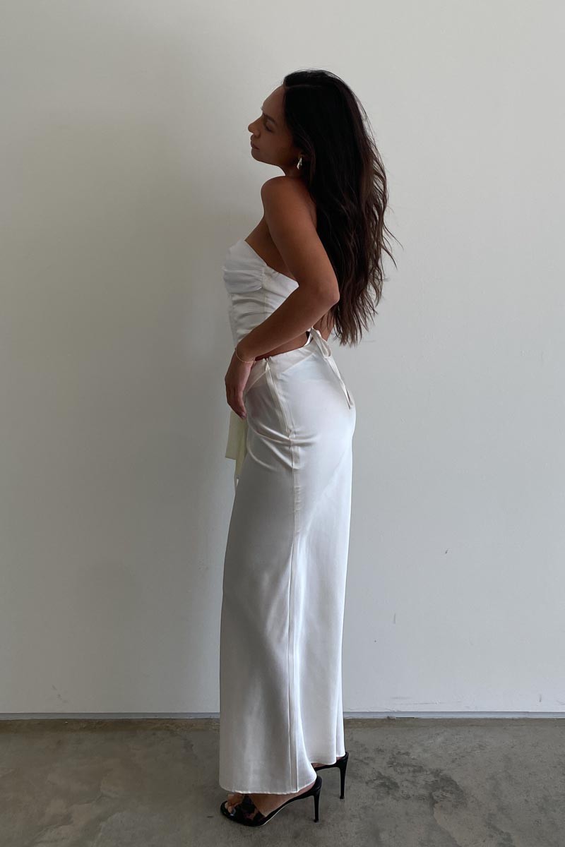 SATIN MAXI SKIRT SET