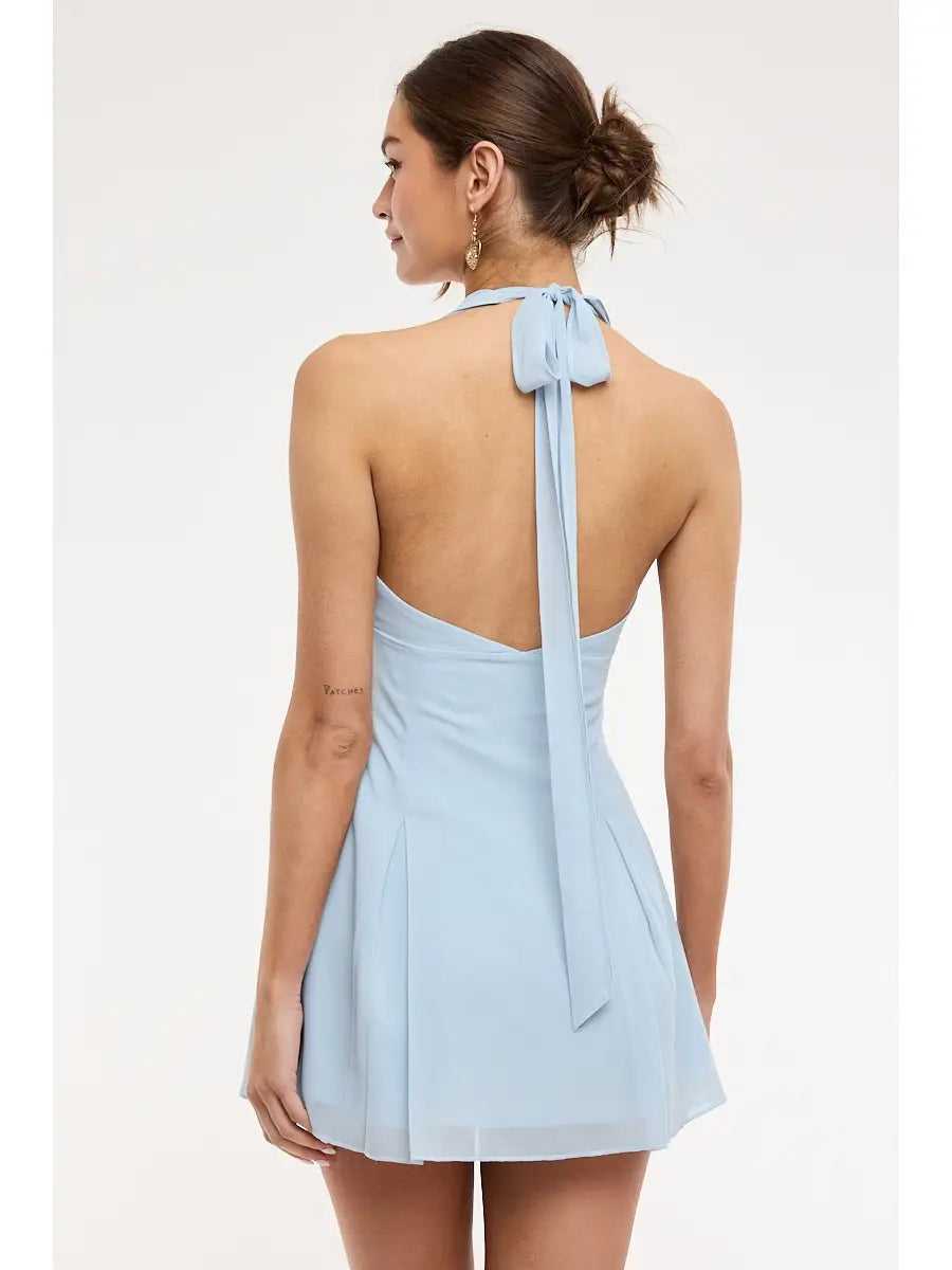 VIVID HALTER DRESS