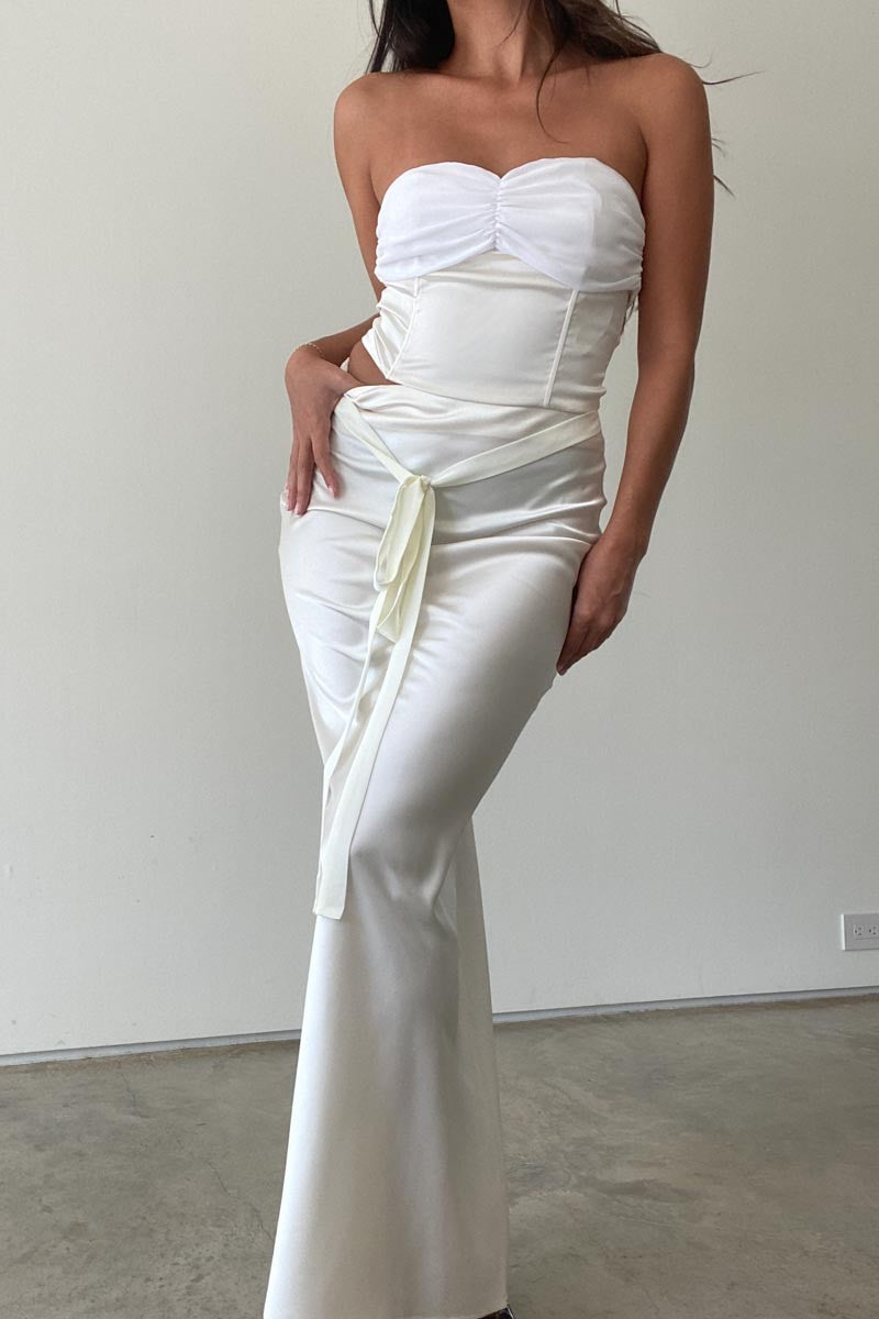 SATIN MAXI SKIRT SET