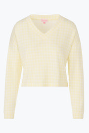 BUTTERCREAM GINGHAM LUNA LOUNGE TOP