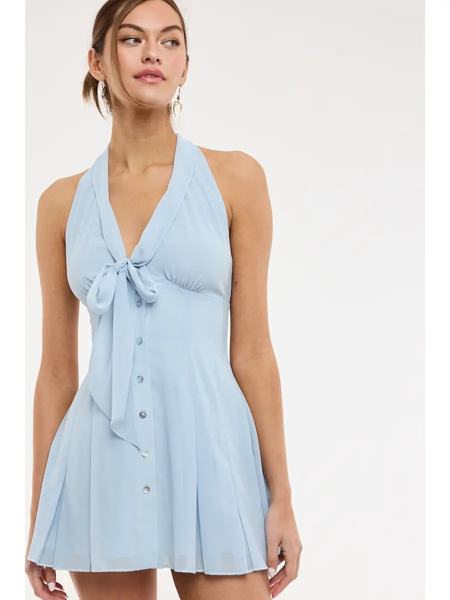 VIVID HALTER DRESS