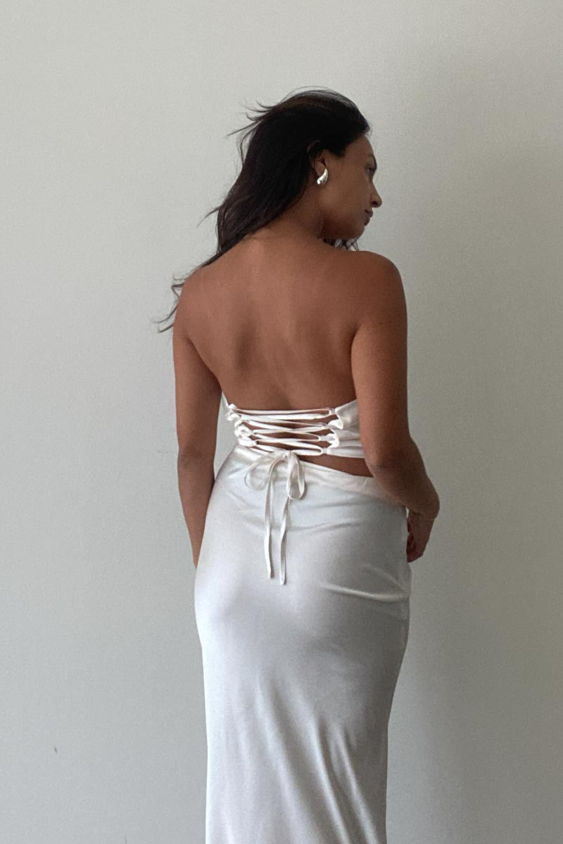 SATIN TOP SET