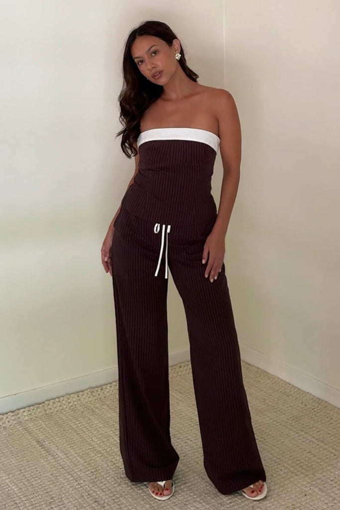 BROWN STRIPE SET